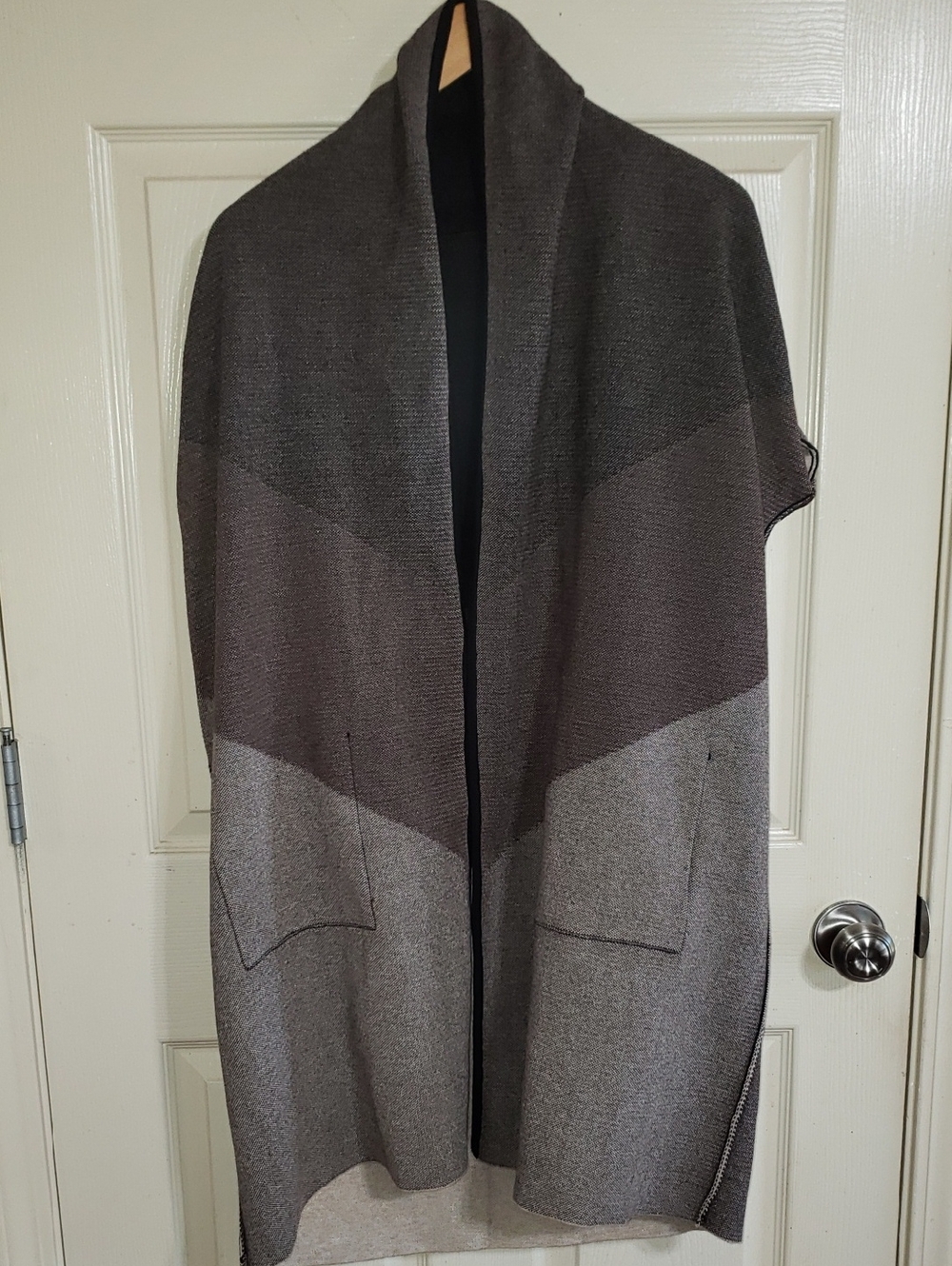 ππ€π DOR DOR COLOR BLOCK CARDIGAN BROWN BLACK TAN SMALL NEW - Picture 12 of 14